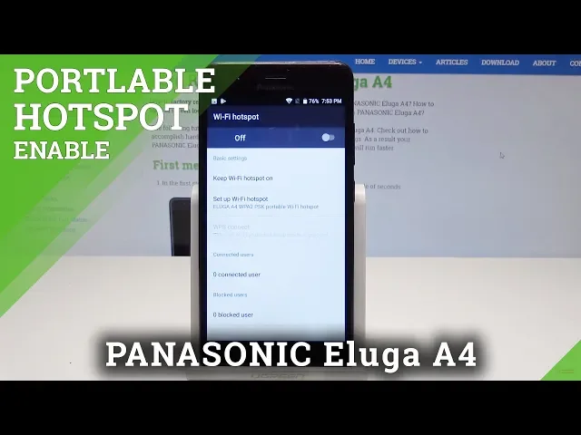 Video thumbnail for How to Turn On Portable Hotspot in PANASONIC Eluga A4 - Create Mobile Hotspot