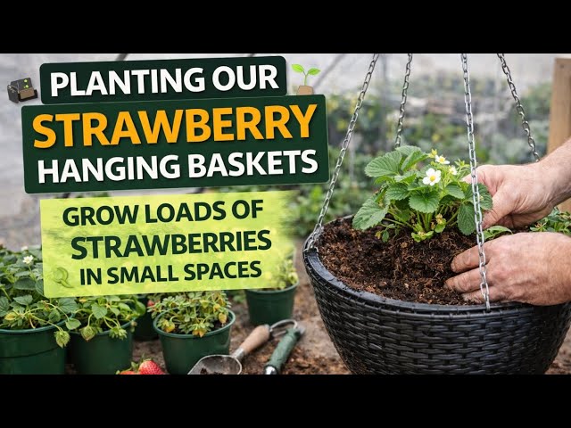 Video thumbnail for How to Plant Strawberries in Hanging Baskets