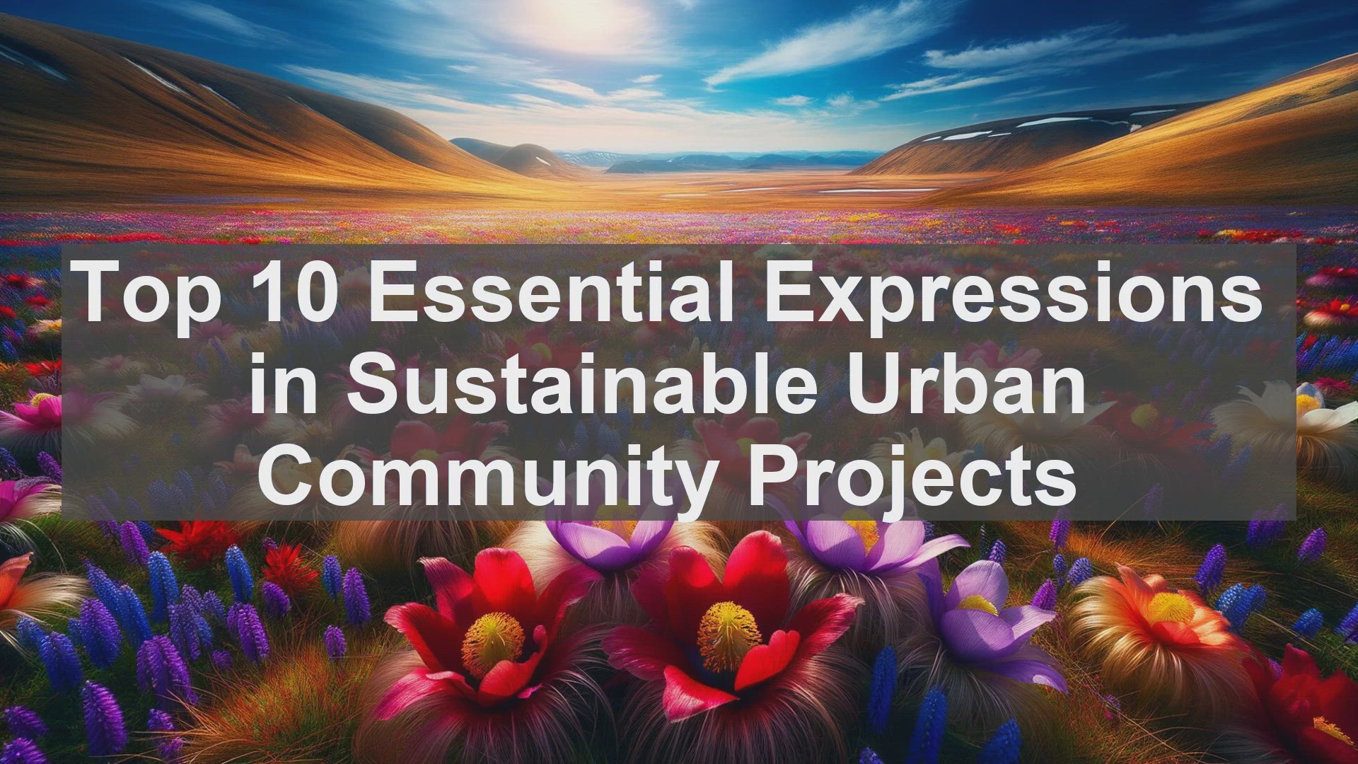 'Video thumbnail for Top 10 Essential Expressions in Sustainable Urban Community Projects'