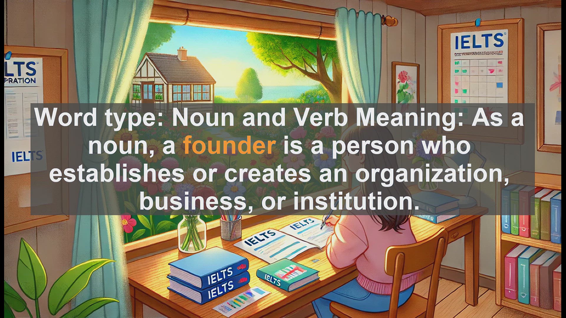 'Video thumbnail for 2500 Must Know IELTS 6.5 Vocabulary - Founder: Noun and Verb Meanings Explained'