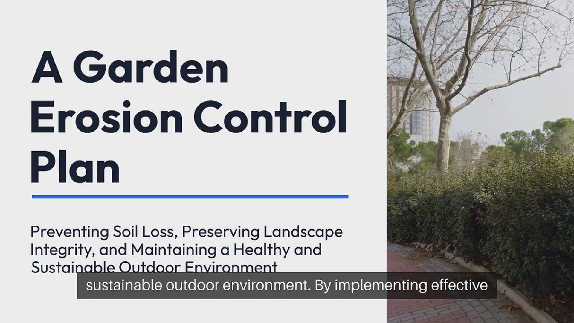 Video thumbnail for Garden Erosion Control Plan