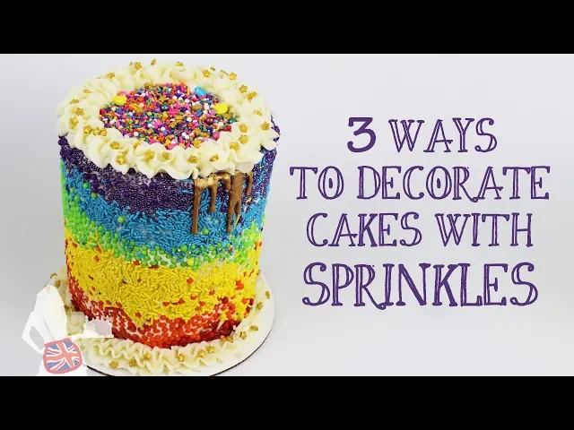 Video thumbnail for 3 Ways To Decorate Cakes With Sprinkles