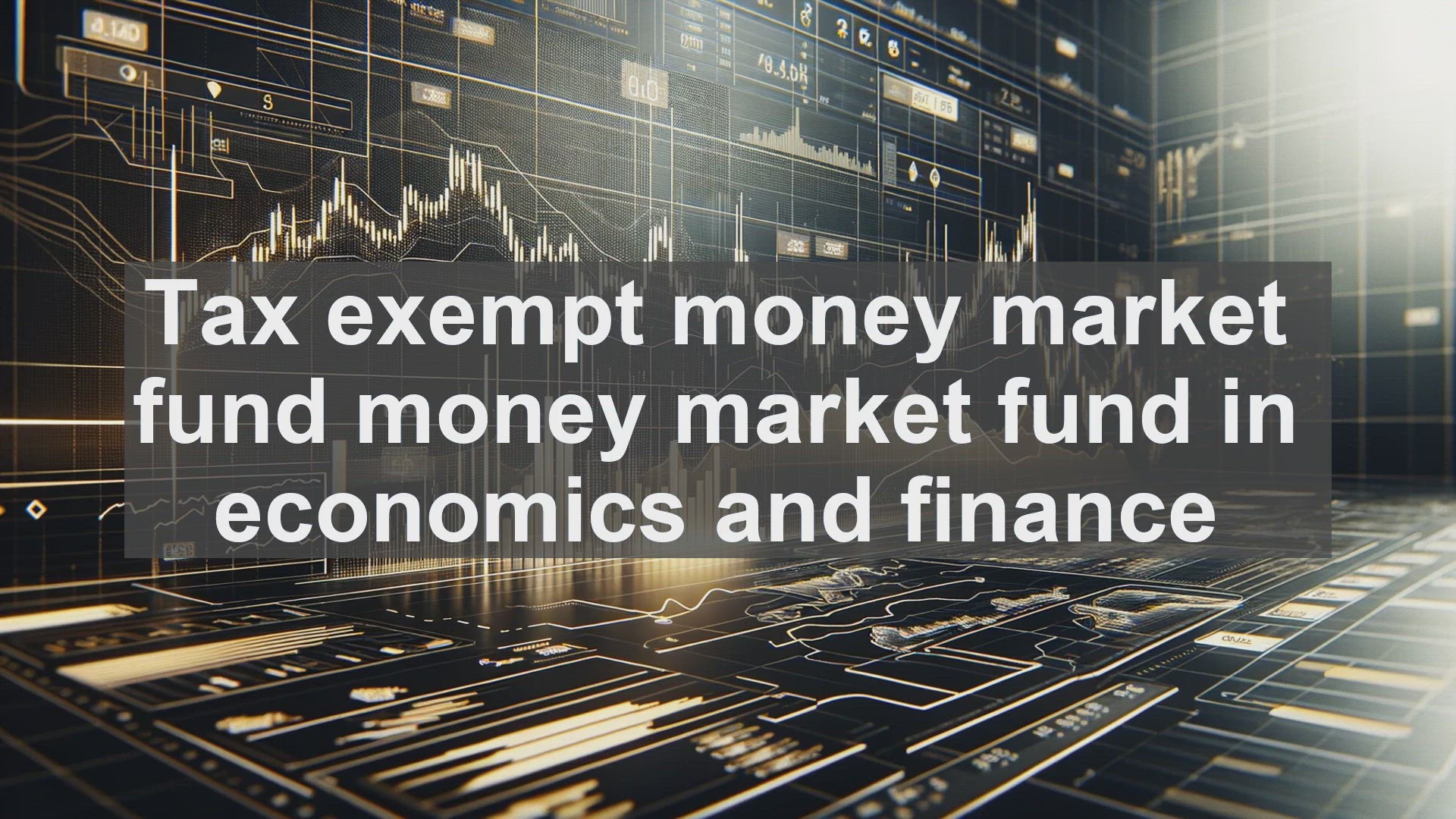 'Video thumbnail for Tax exempt money market fund money market fund in economics and finance'