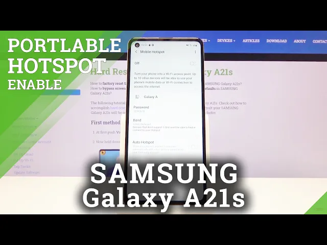 Video thumbnail for How to Enable Portable Hotspot in Samsung Galaxy A21s - Network Sharing