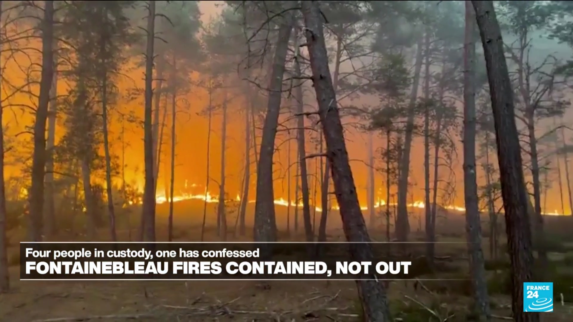 Video thumbnail for Fontainebleau 'contained' but not out as two arrested