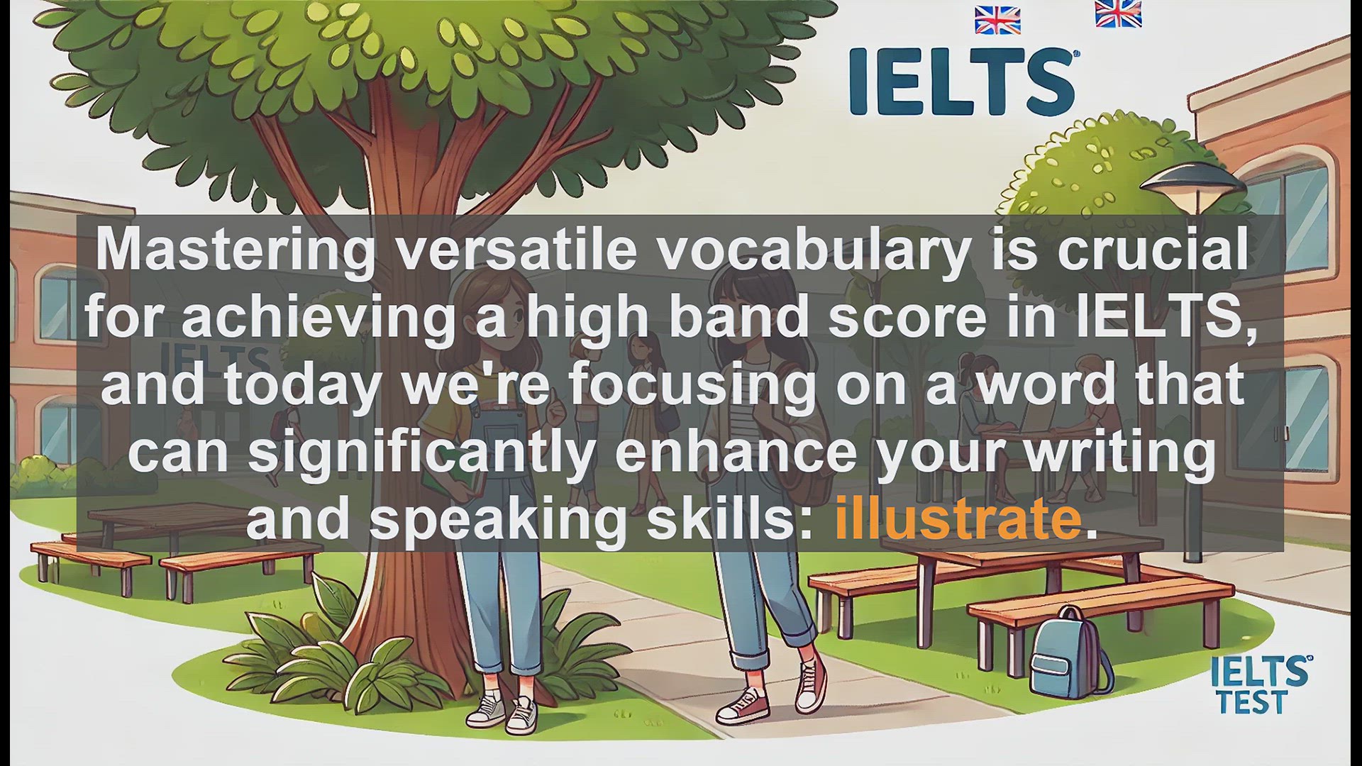 'Video thumbnail for 2500 Must Know IELTS 6.5 Vocabulary - IELTS Vocabulary Boost: Mastering the Word 'Illustrate''