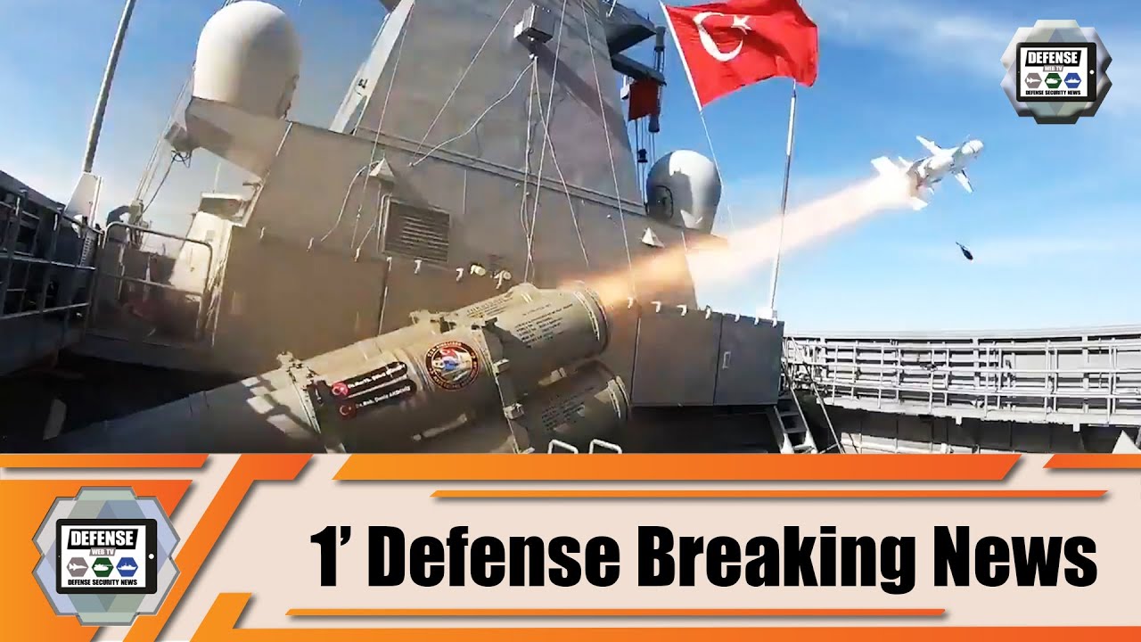 Video thumbnail for Turkish ATMACA anti-ship missile launched from TCG Kınalıada corvette successfully destroyed target