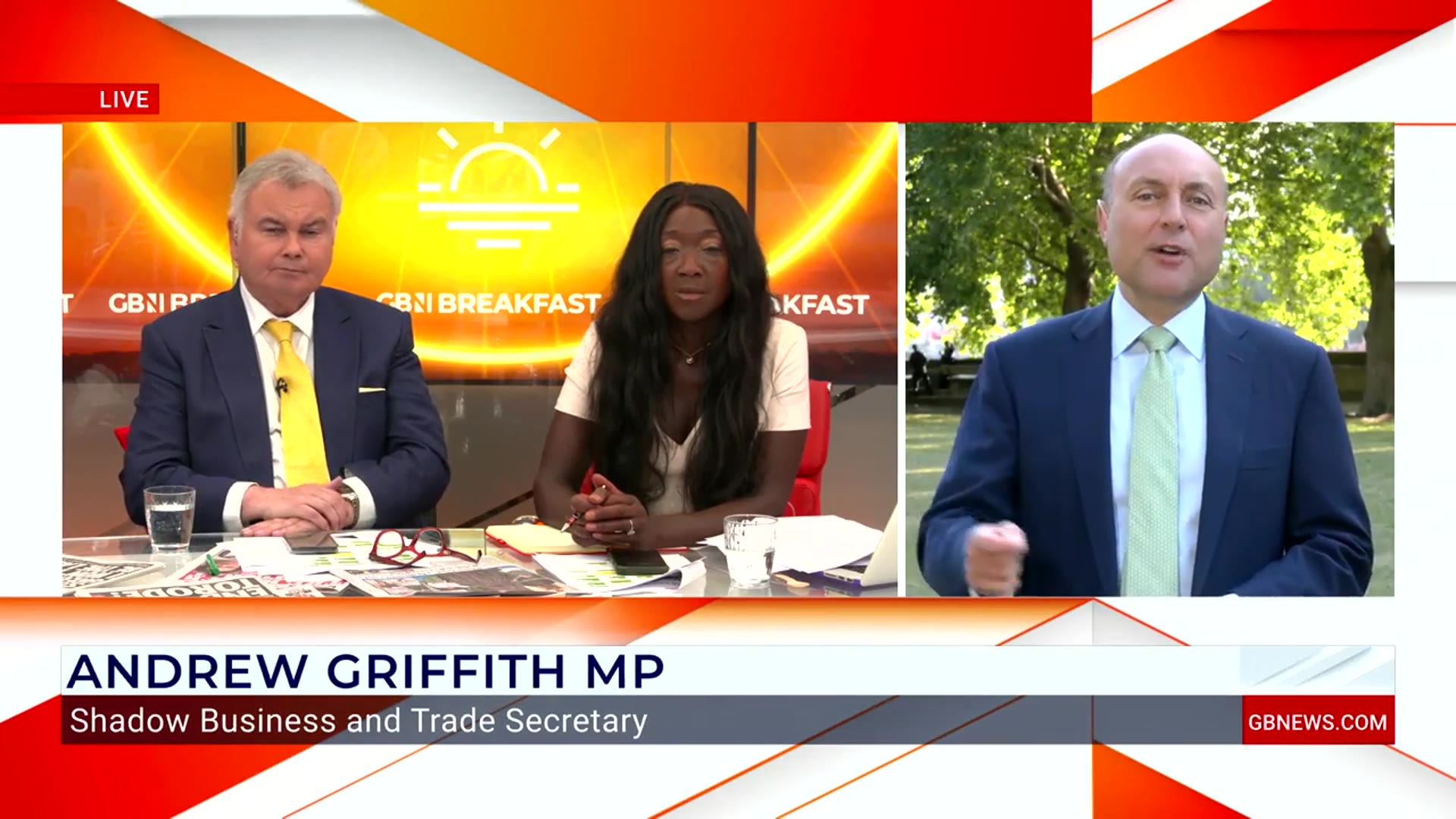 'Video thumbnail for Andrew Griffith scolds UK schools for 'denigrating pride in our country''