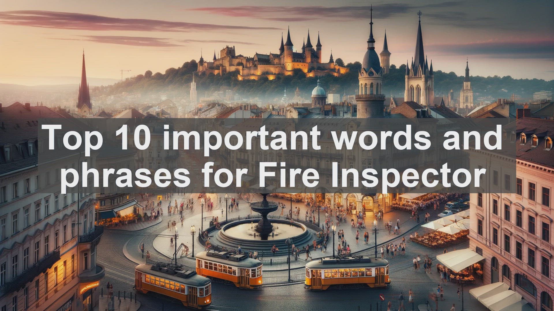 'Video thumbnail for Top 10 important words and phrases for Fire Inspector'