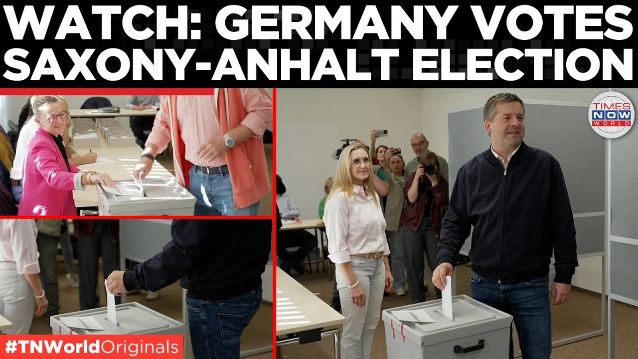 Video thumbnail for Saxony-Anhalt voters turn to AfD in state election amid FURY at Merz's CDU | Times Now World