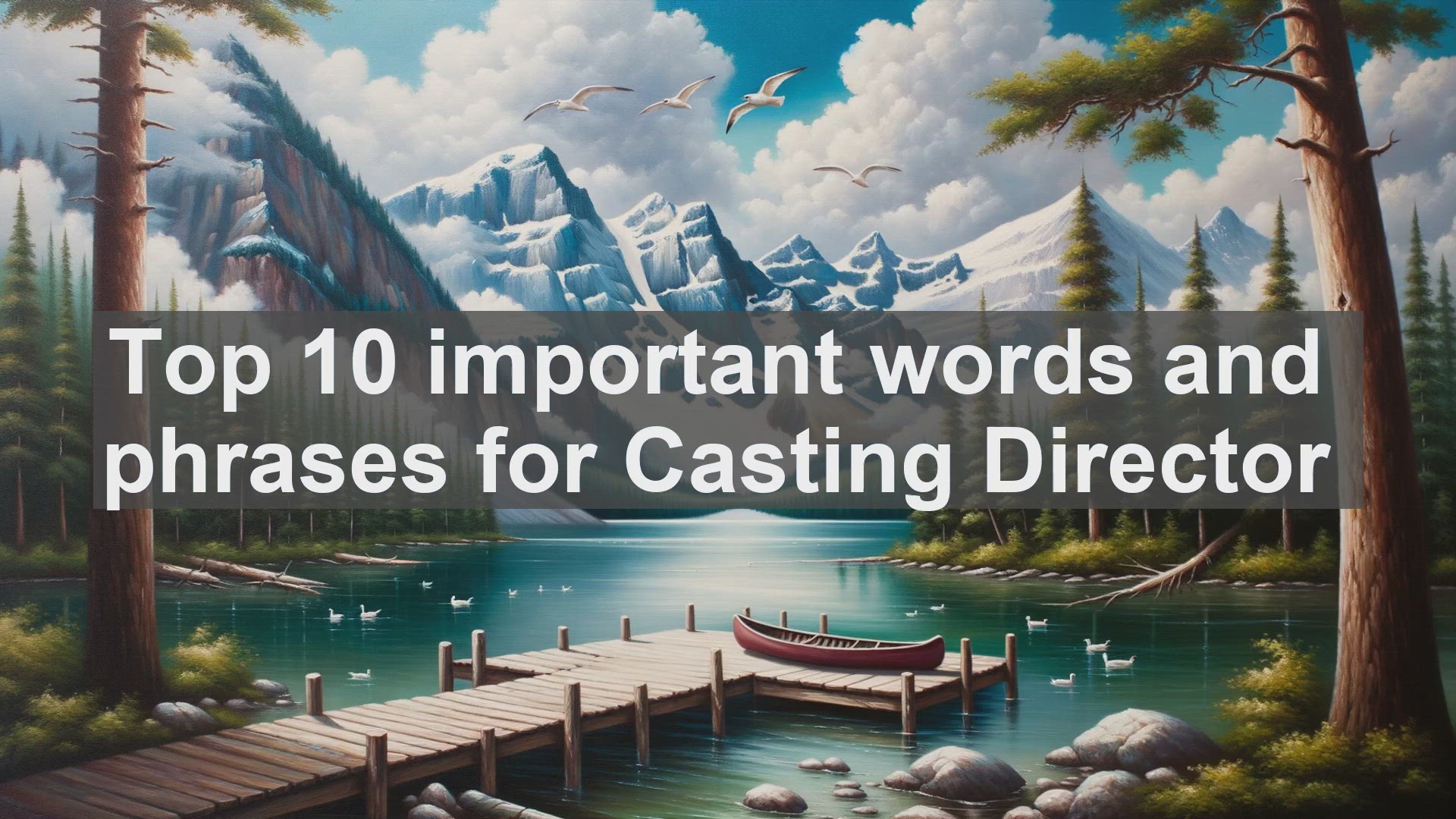 'Video thumbnail for Top 10 important words and phrases for Casting Director'