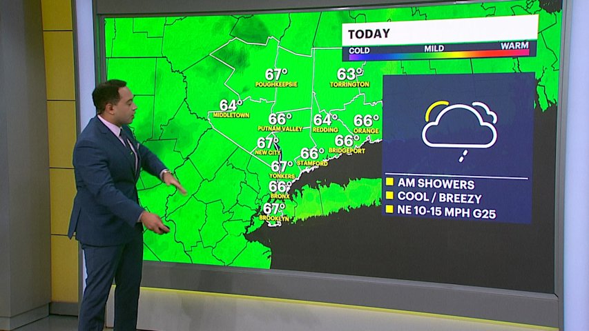 Video thumbnail for Damp morning commute in Brooklyn with cool and windy weather ahead