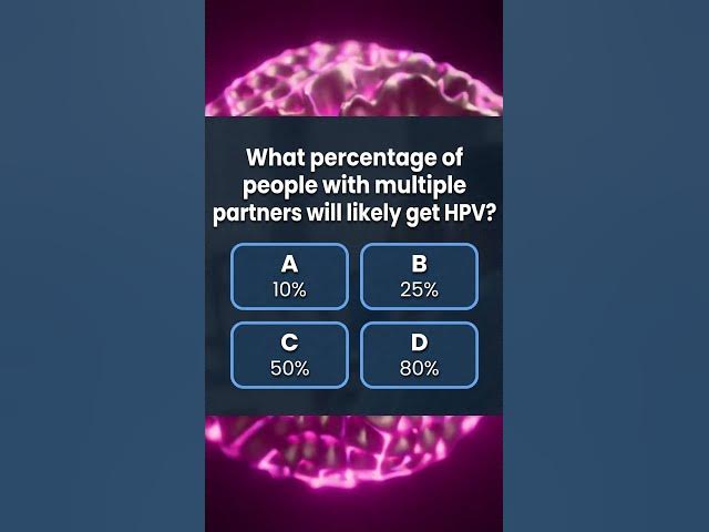 What percentage of people with more than one partner in their lifetime will get HPV?