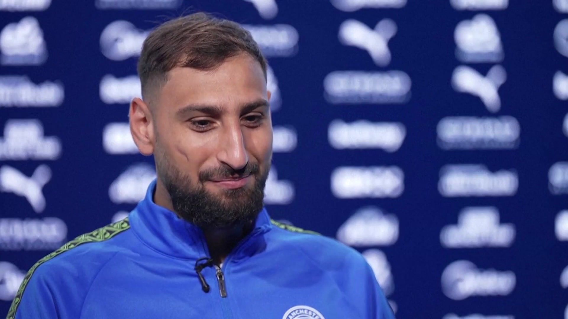 'Video thumbnail for Goalkeeper Gianluigi Donnarumma 'so excited' to get started at 'historic club' Manchester City'