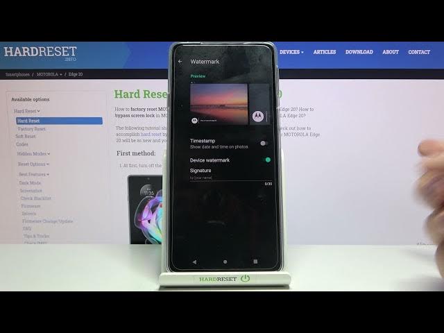 Video thumbnail for How to Manage Watermark in MOTOROLA Edge 20 – Turn On / Off Watermark