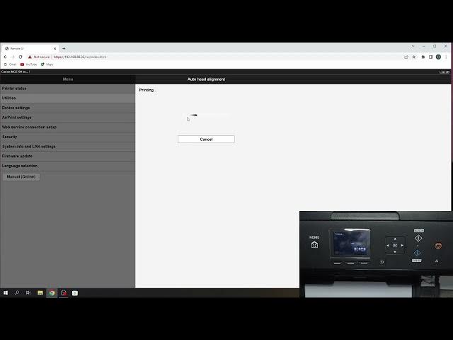 Video thumbnail for Easy Steps to Calibrate Printhead Alignment on Canon MG5700 series Printer Using EWS