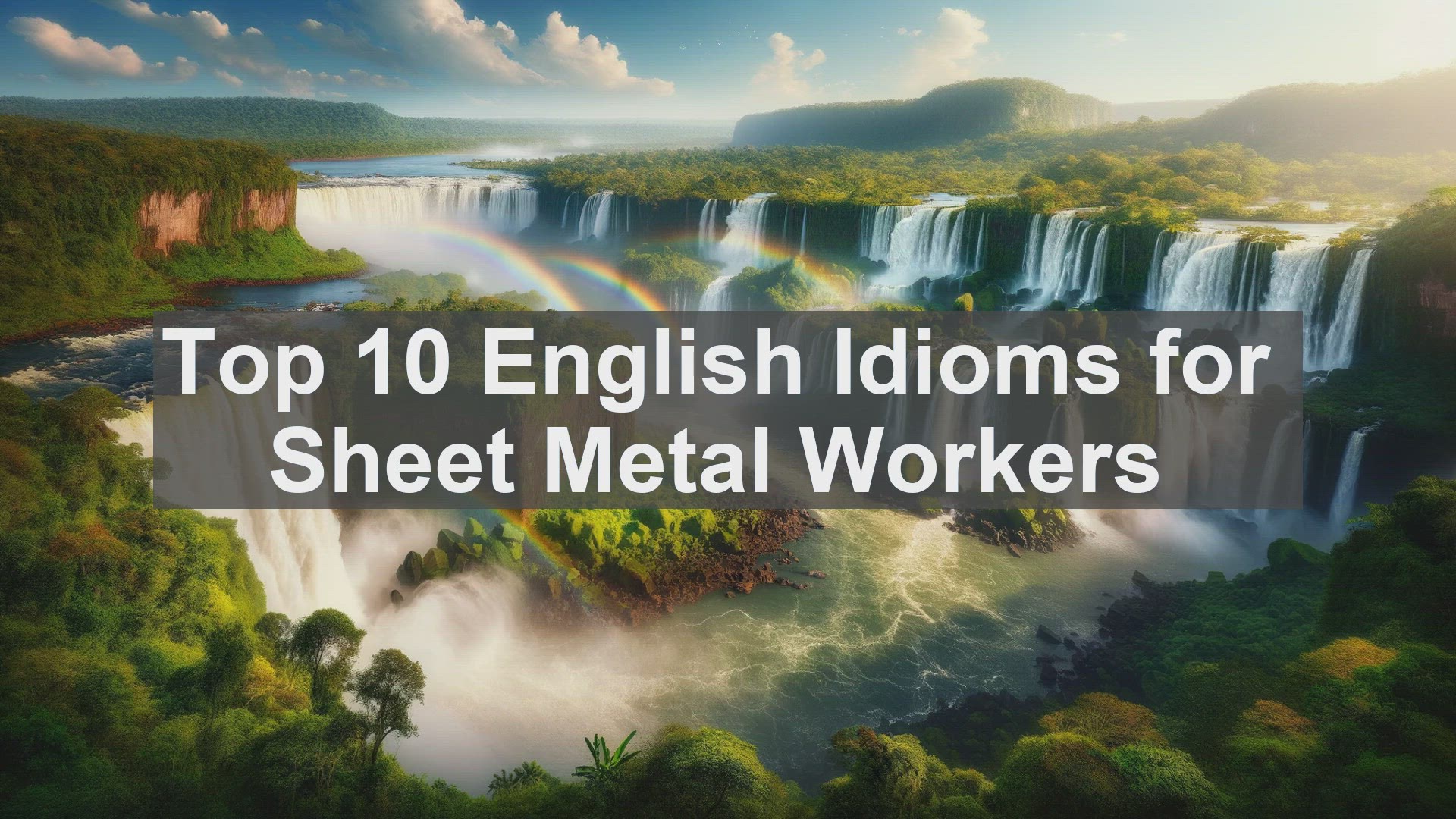 'Video thumbnail for Top 10 English Idioms for Sheet Metal Workers'