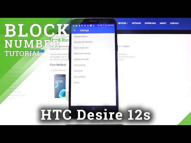 Video thumbnail for HTC Desire 12s Block Number - Blacklist Creating