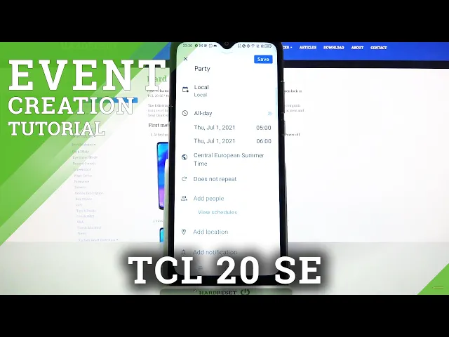 Video thumbnail for How to Add Event to Calendar in TCL 20 SE – Set Reminder