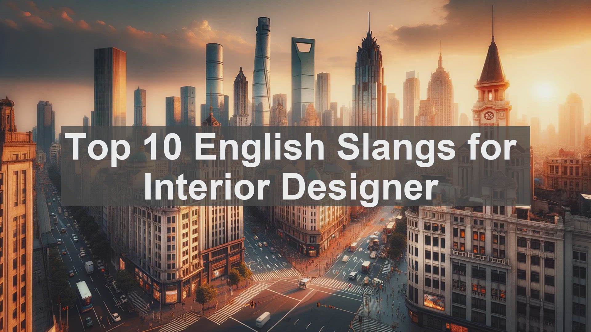 'Video thumbnail for Top 10 English Slangs for Interior Designer'