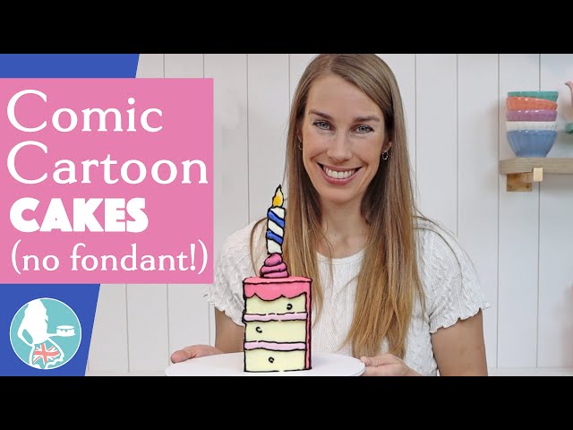 Video thumbnail for Comic Cartoon Cake with NO FONDANT