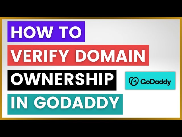 Video thumbnail for How To Verify Domain Ownership In GoDaddy? [in 2025]