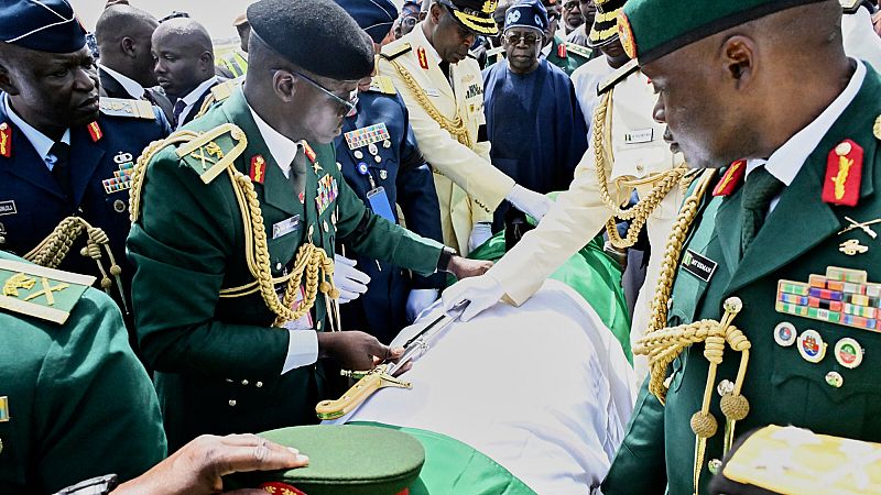 'Video thumbnail for Nigeria's former president Buhari laid to rest in his hometown of Daura'