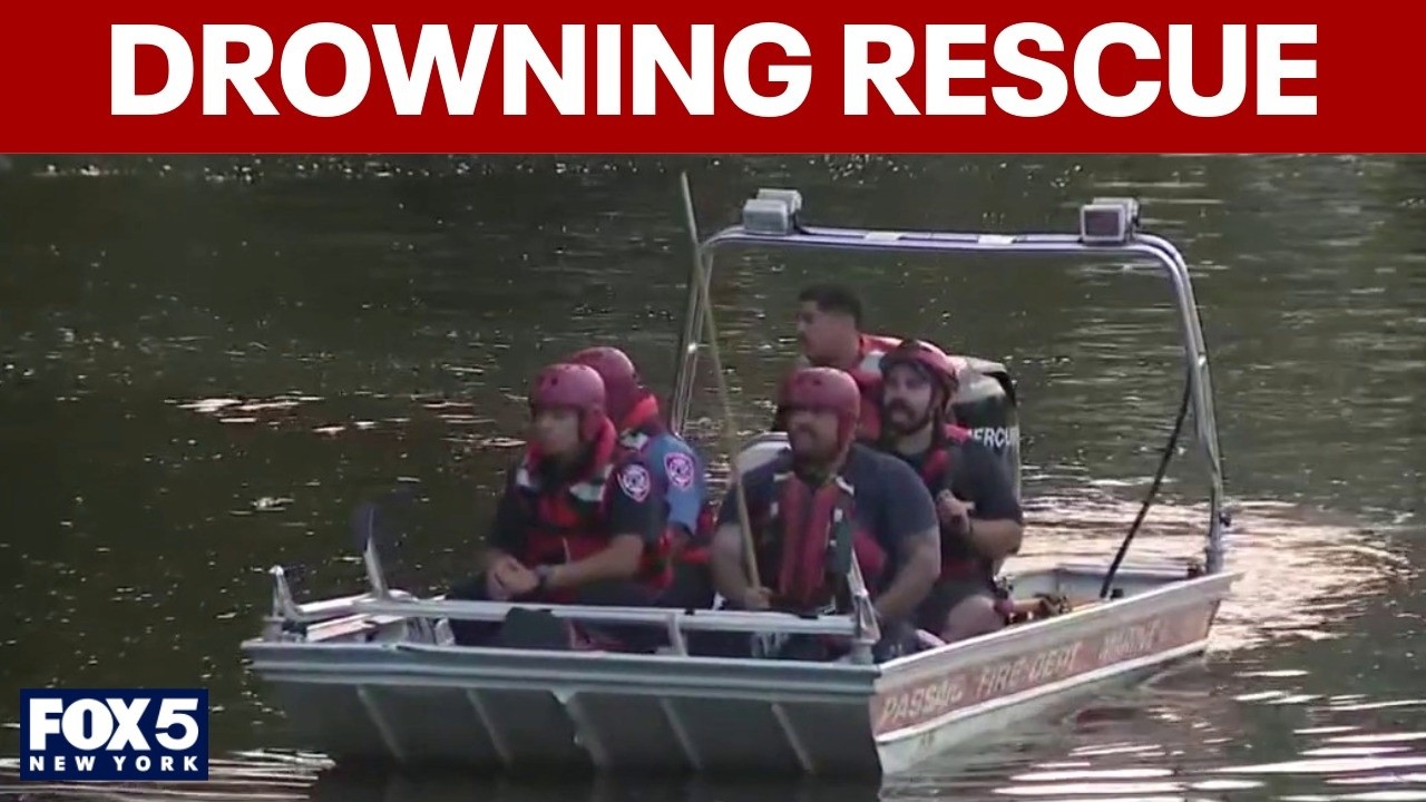 Video thumbnail for Drowning rescue underway for 2 juveniles in Passaic River