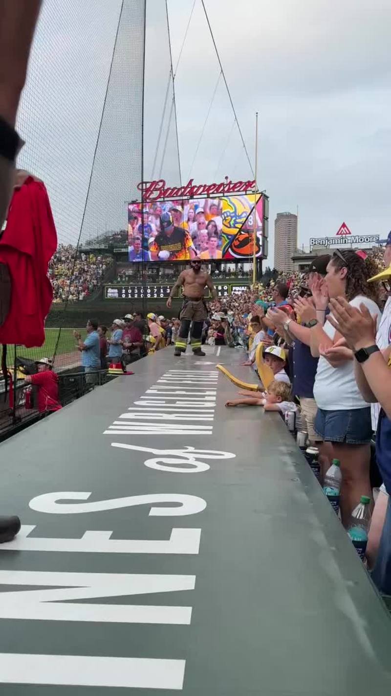 Video thumbnail for Savannah Bananas Firefighter Dance Ignites Ninth Inning Crowd