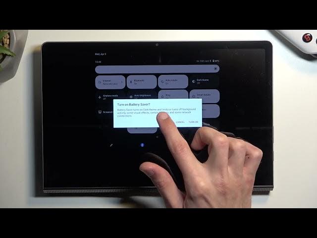 Video thumbnail for How to Turn On / Turn Off the Battery Saver on a LENOVO Yoga Tab 11 - Power Saving Mode