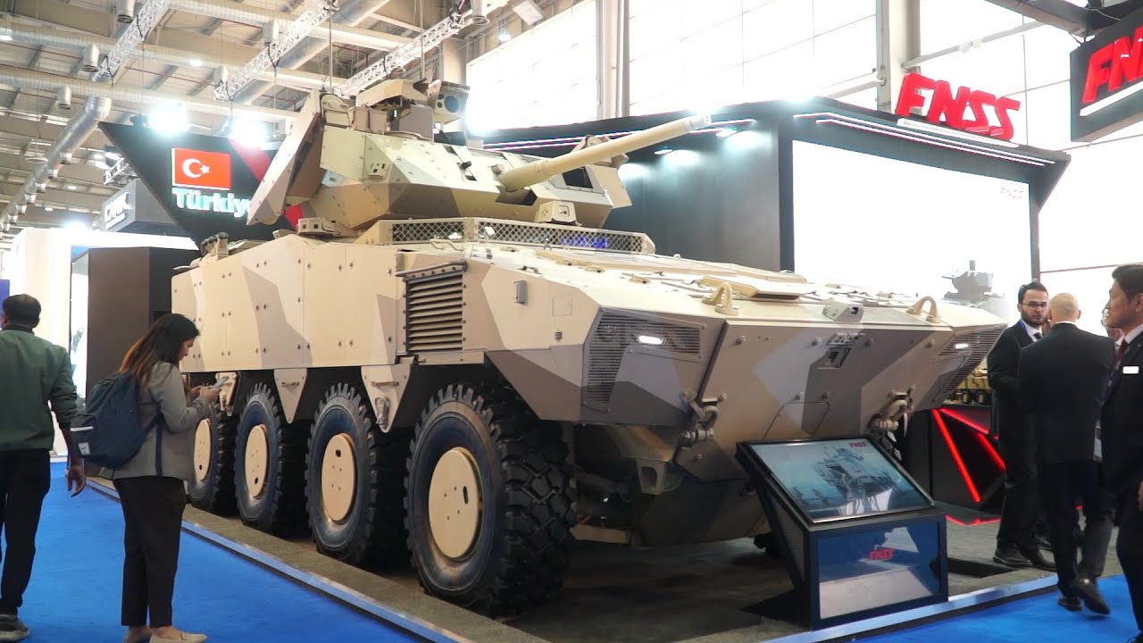 Video thumbnail for Turkish Company FNSS Unveils PARS ALPHA 8x8 Armoured Vehicle World Defence Show 2024 Saudi Arabia