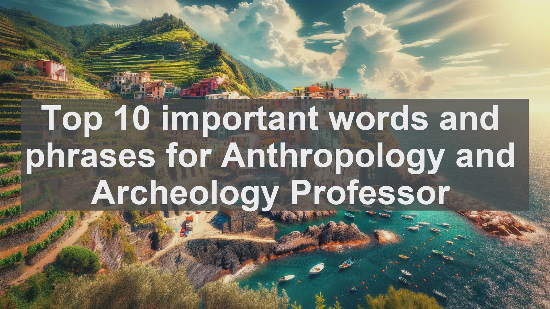 'Video thumbnail for Top 10 important words and phrases for Anthropology and Archeology Professor'
