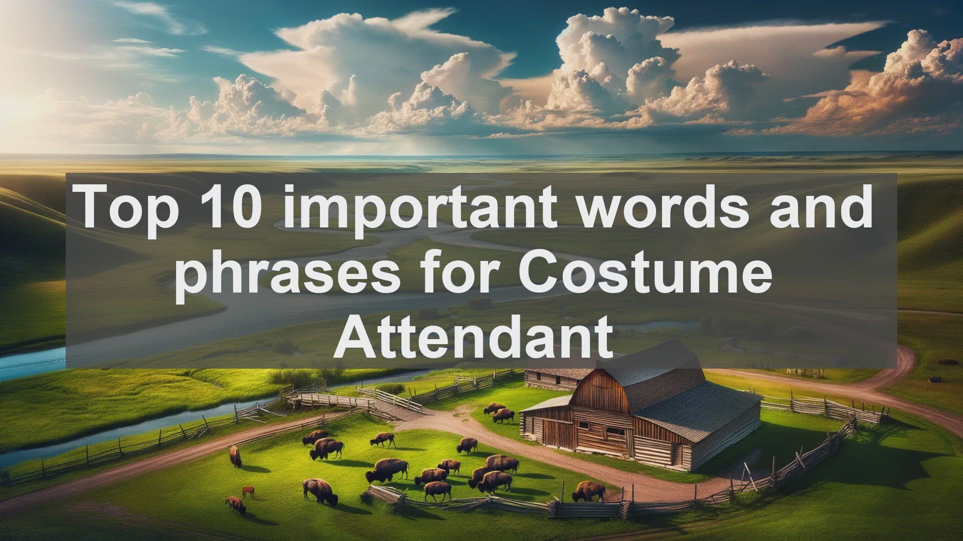 'Video thumbnail for Top 10 important words and phrases for Costume Attendant'