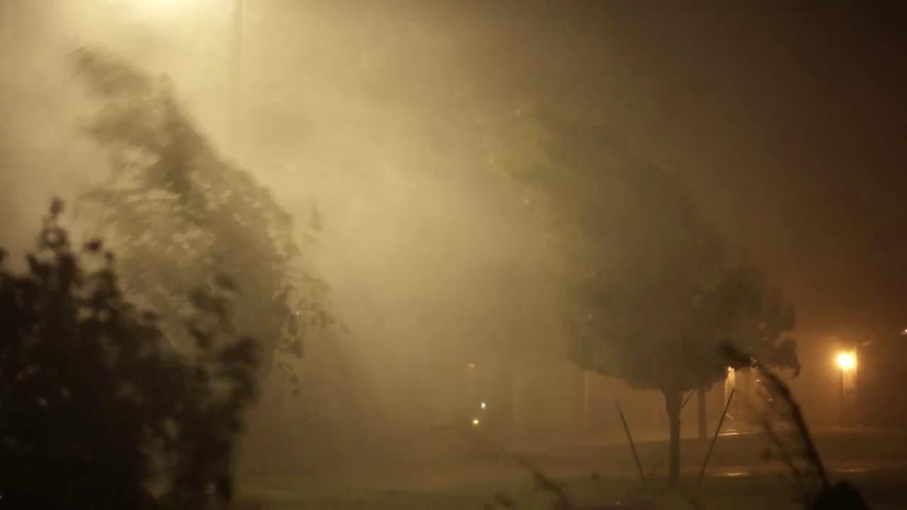Video thumbnail for US: Intense Thunderstorm Sweeps Through Norman, OK.