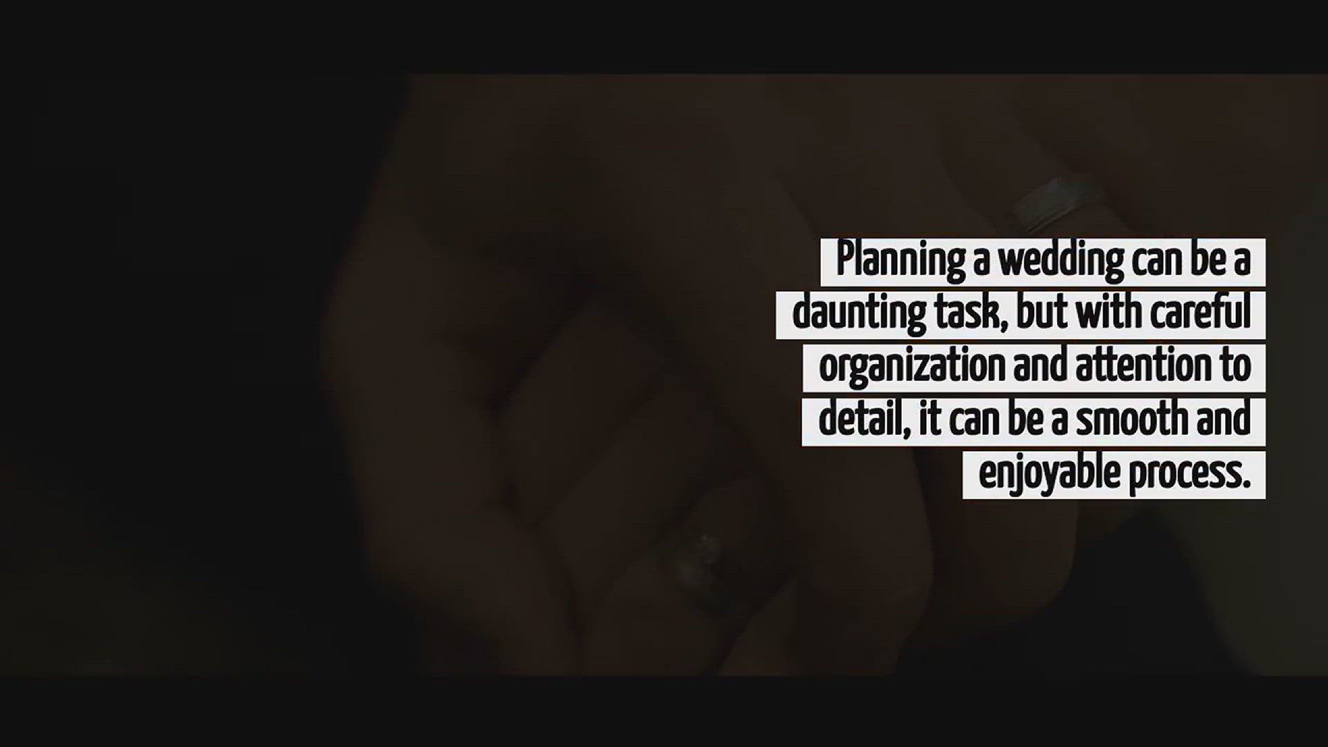 Video thumbnail for How To Plan For A Wedding