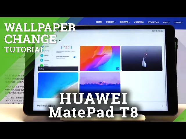 Video thumbnail for How to Change Wallpaper in HUAWEI MatePad T8 – Refresh Screen Look