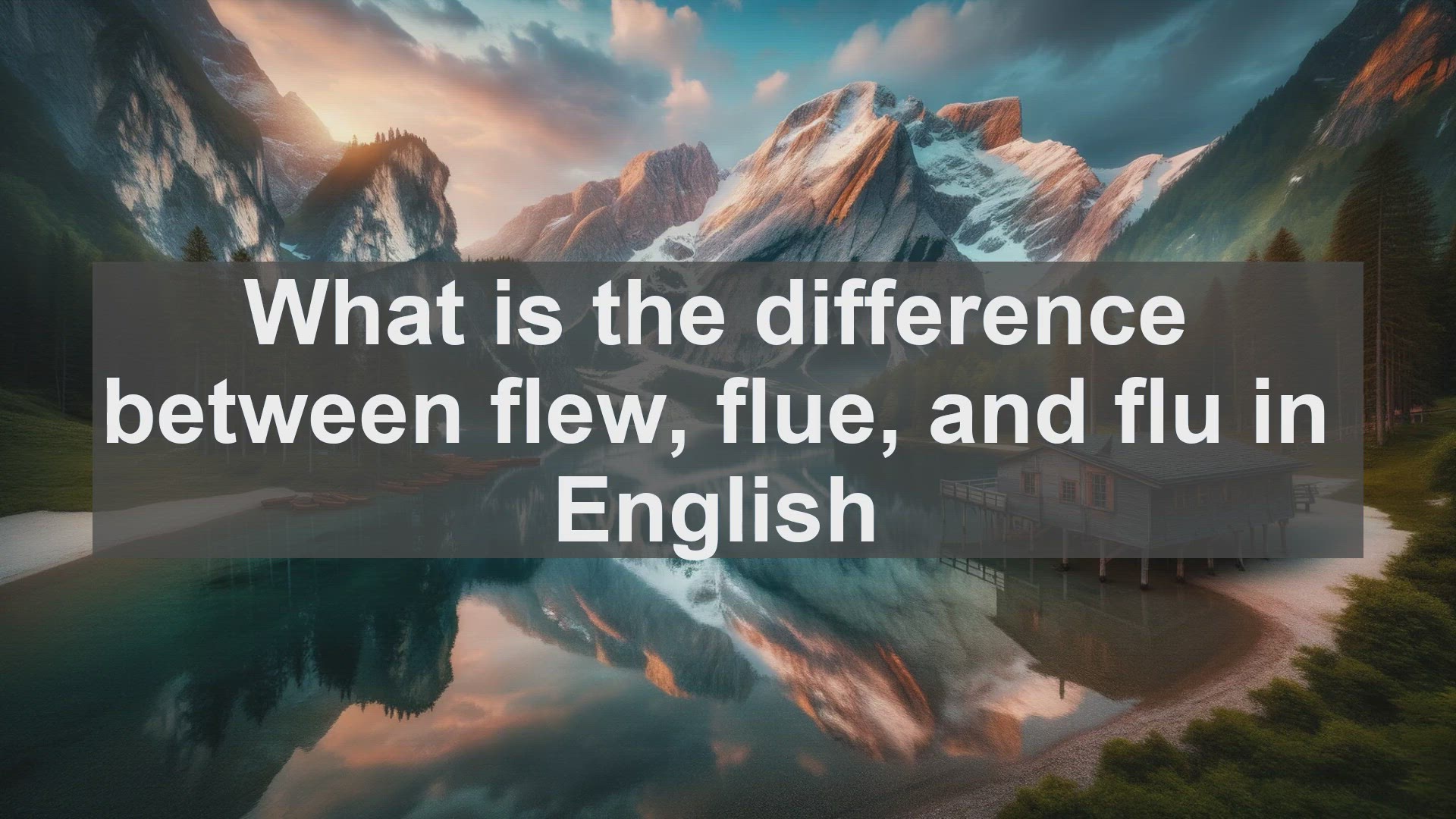 'Video thumbnail for What is the difference between flew flue and flu in English?'