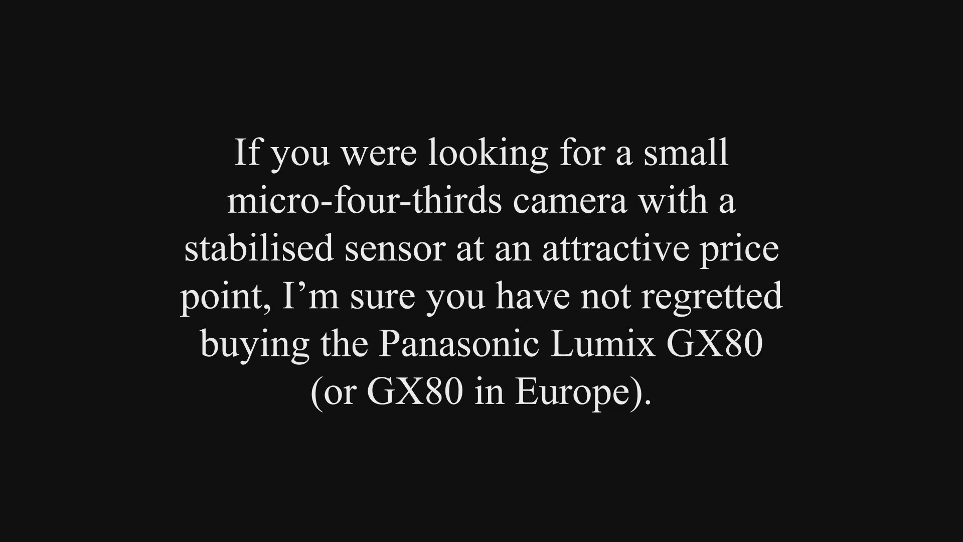 Video thumbnail for Unlock the Best Creativity with Panasonic Lumix GX80 & GX85: Menu Settings & Photo Savvy Tips