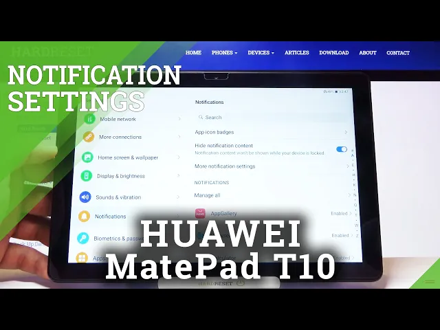 Video thumbnail for How to Personalize Notifications on HUAWEI MatePad T10 – Manage Notifications