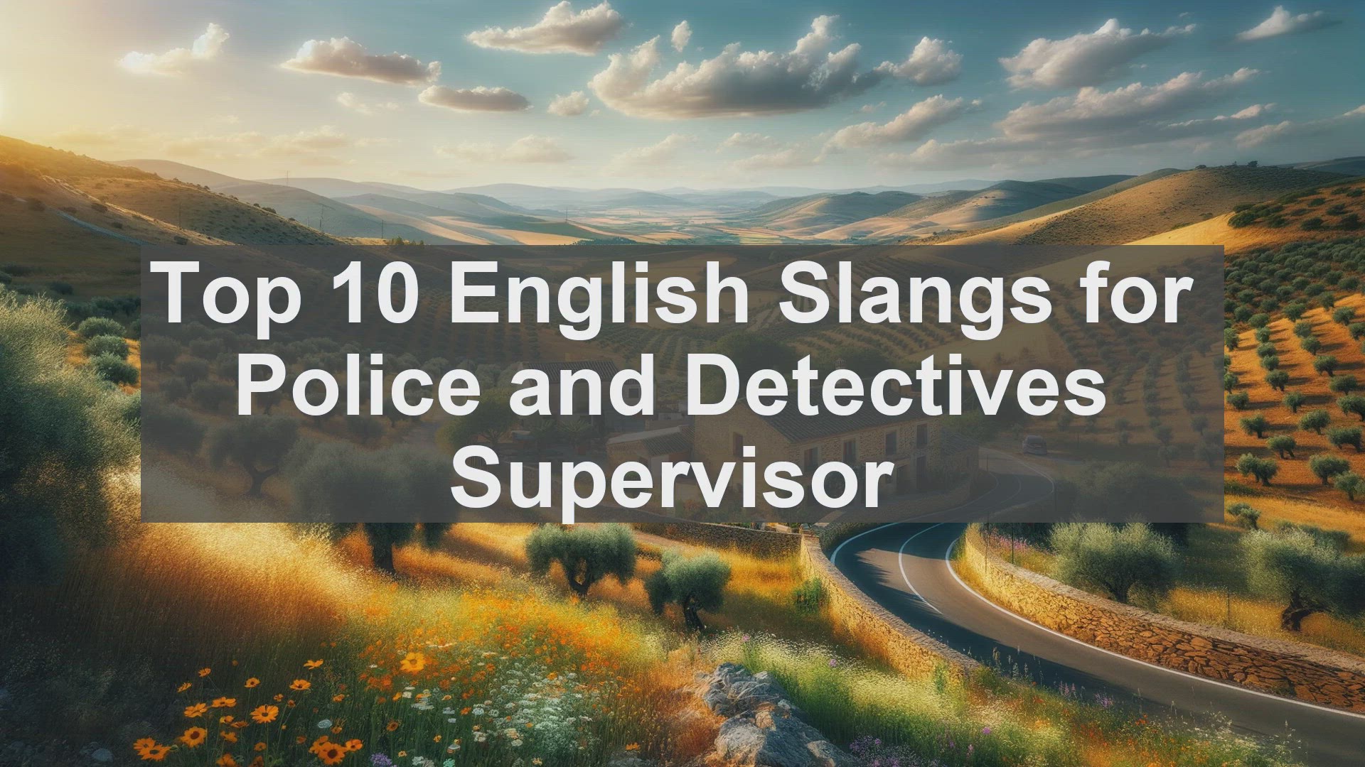 'Video thumbnail for Top 10 English Slangs for Police and Detectives Supervisor'