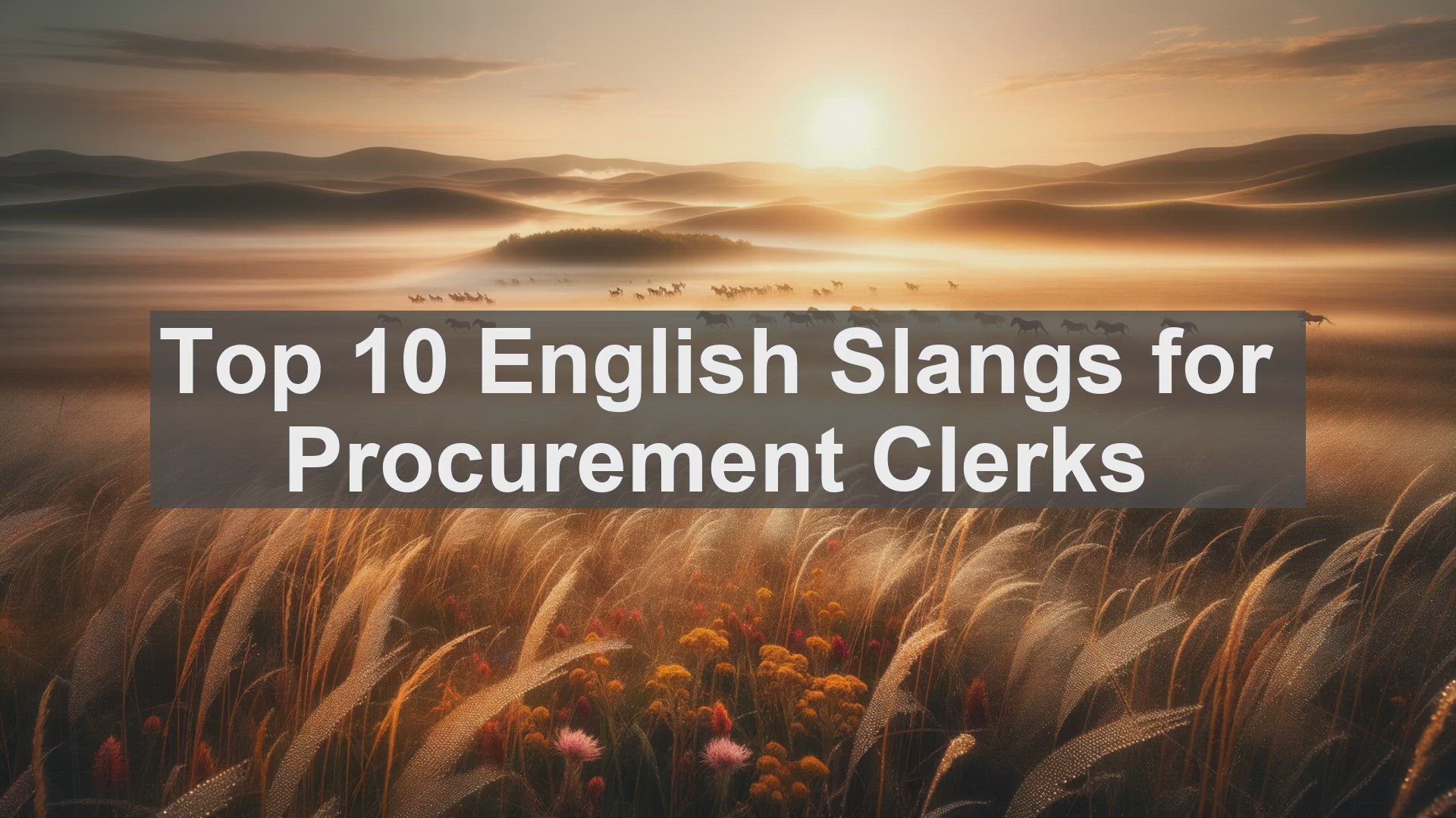 'Video thumbnail for Top 10 English Slangs for Procurement Clerks'