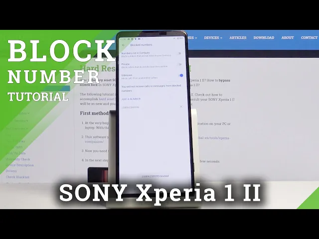 Video thumbnail for How to Block Number in SONY Xperia 1 II – Blacklist
