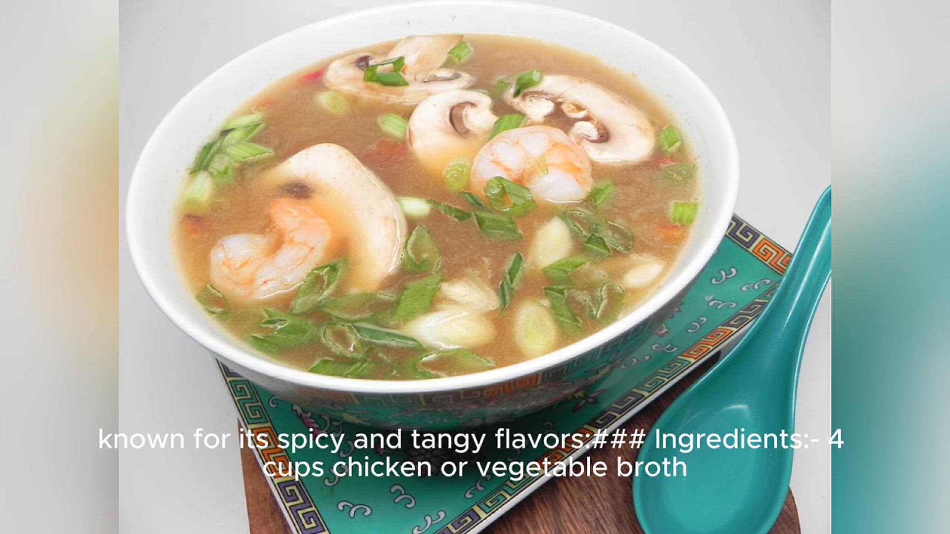 Video thumbnail for tom yum soup recipe