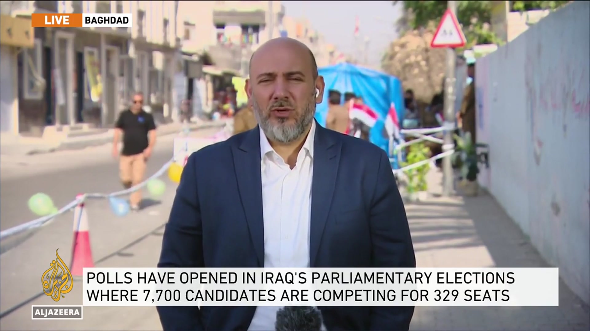'Video thumbnail for Polls open in Iraq: 7,700 candidates vying for 329 parliamentary seats'