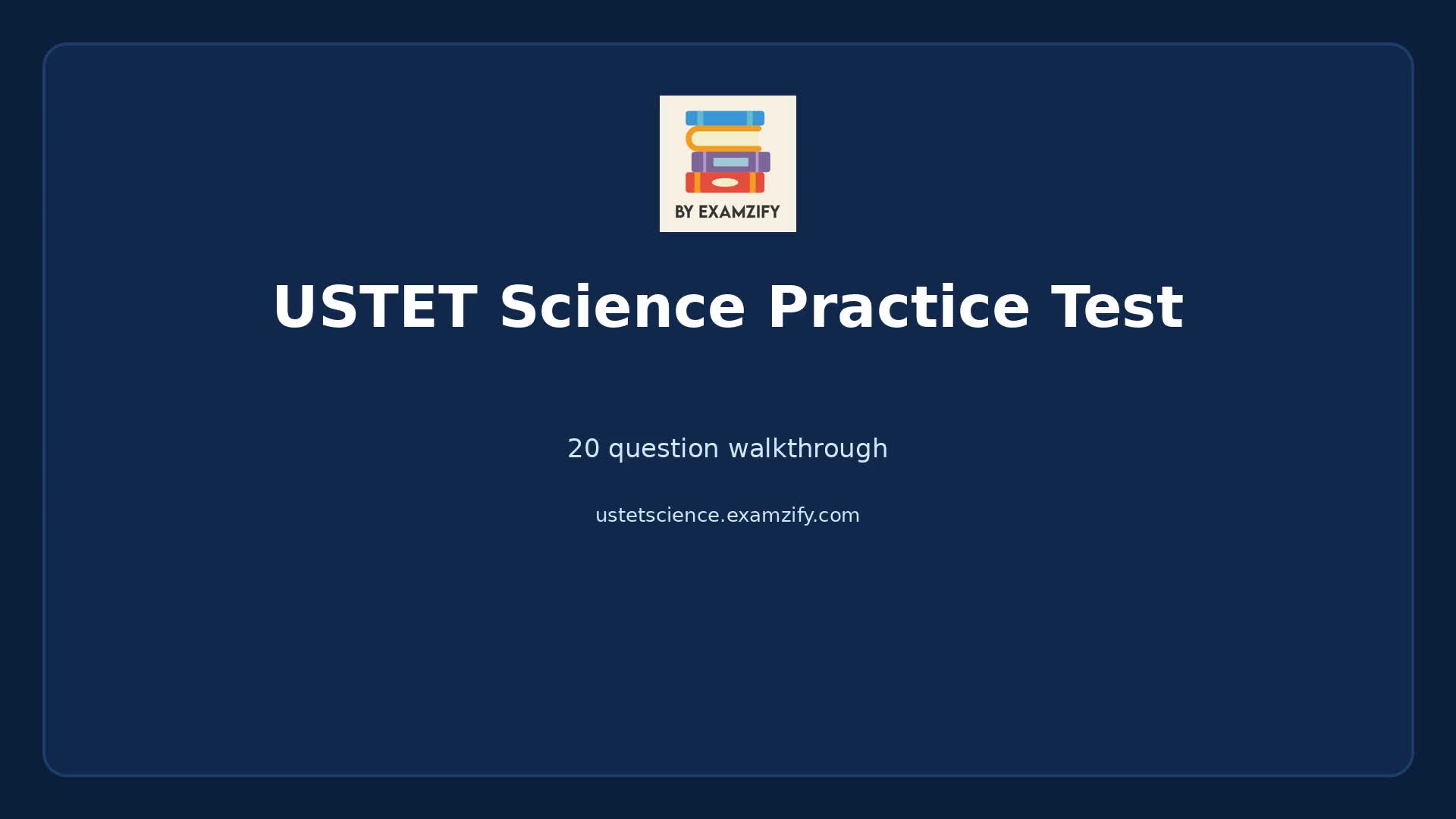 Video thumbnail for USTET Science Practice Test
