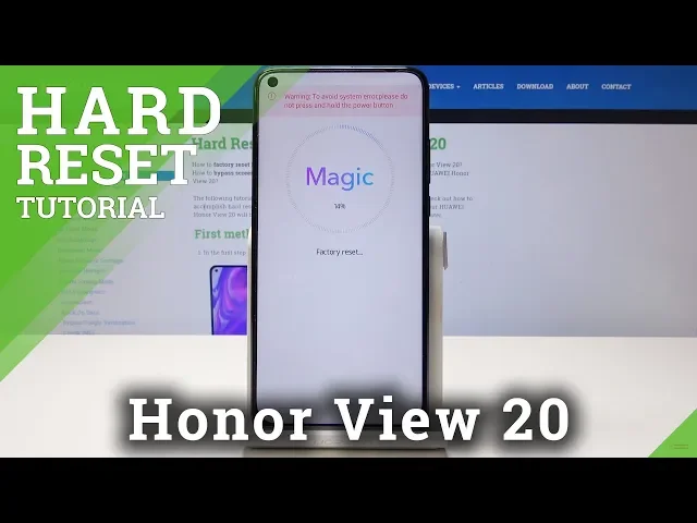 Video thumbnail for Hard Reset Honor View 20 - Bypass Screen Lock / Wipe Data