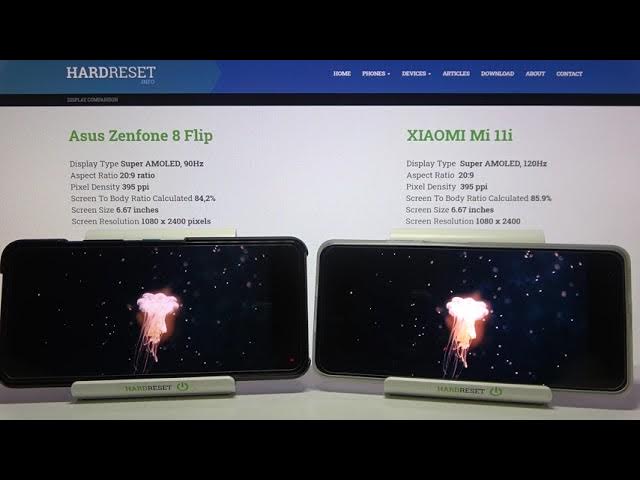 Video thumbnail for us ZenFone 8 Flip vs Xiaomi Mi 11i - Display Comparison | Difference Checkup