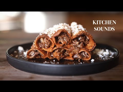 Video thumbnail for Bourbon & Guajillo Oxtail Enchiladas (Kitchen Sounds ONLY)