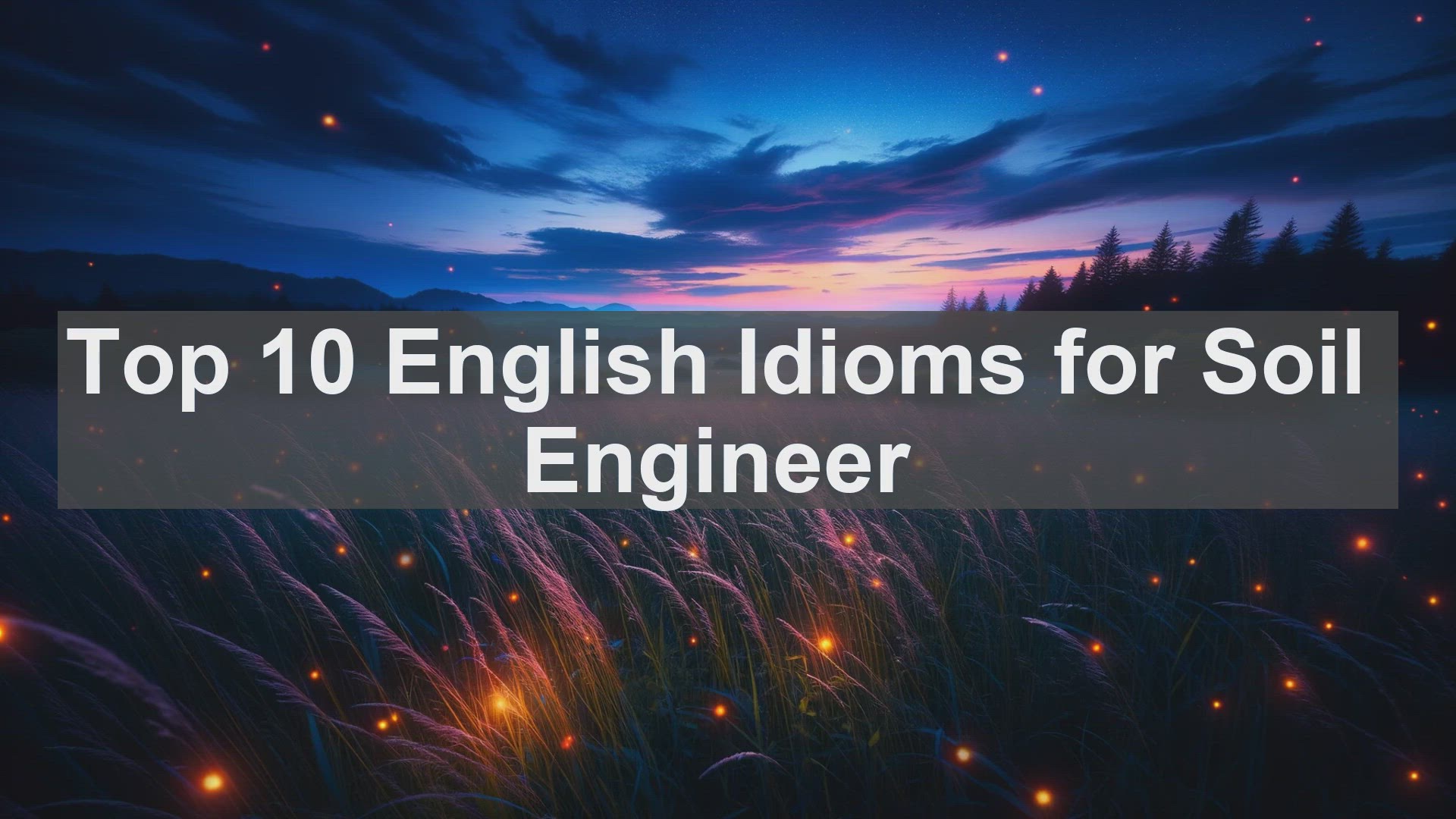 'Video thumbnail for Top 10 English Idioms for Soil Engineer'