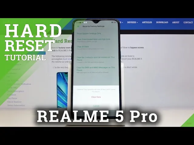 Video thumbnail for How to Perform Hard Reset on REALME 5 Pro - Wipe Data / Restore Defaults
